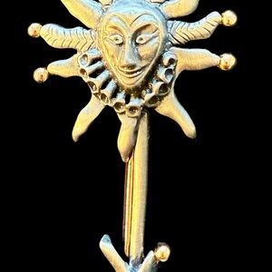 Sun Face Brooch Pin